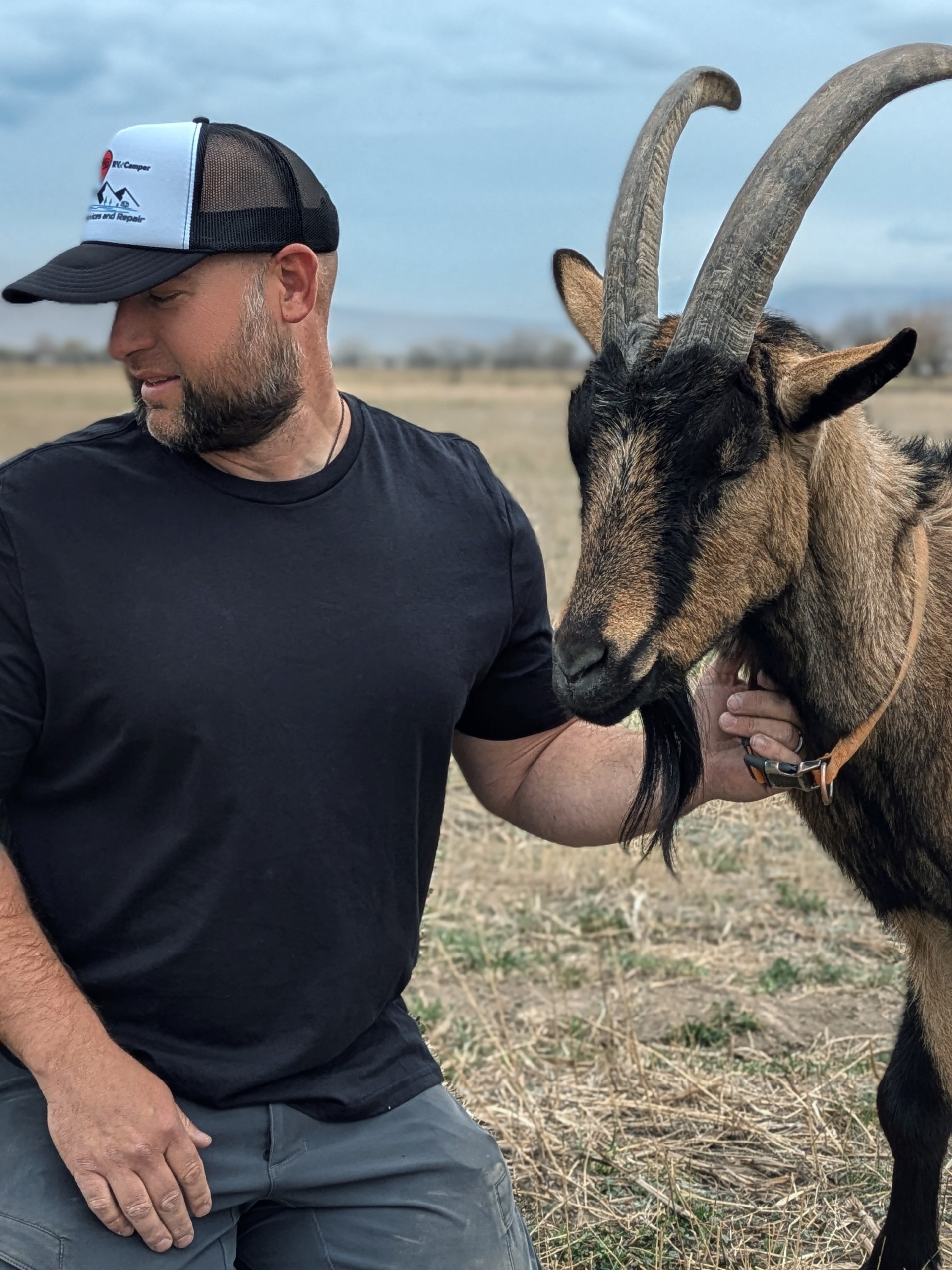 Benn and his pack goats