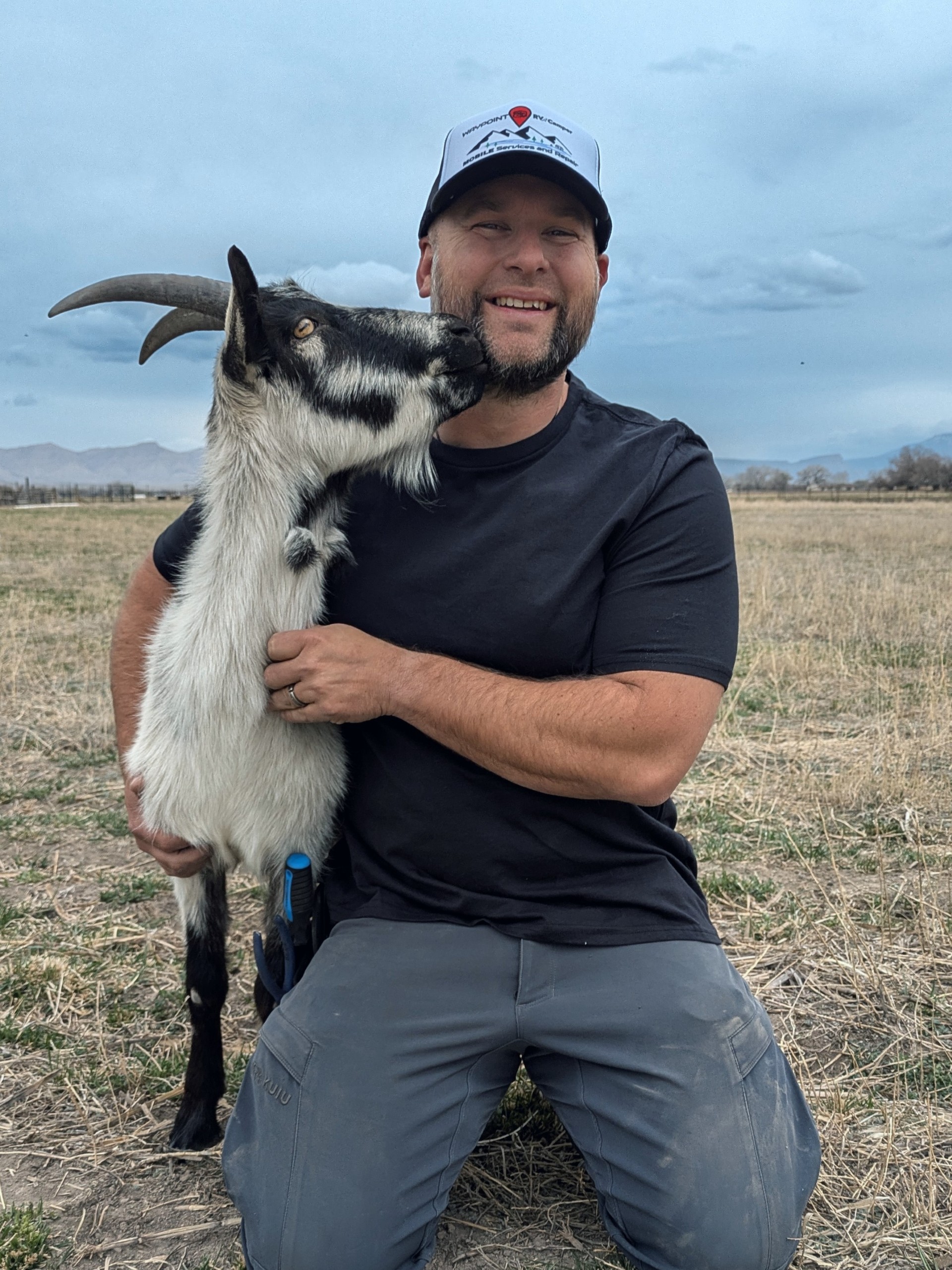 Benn with a goat